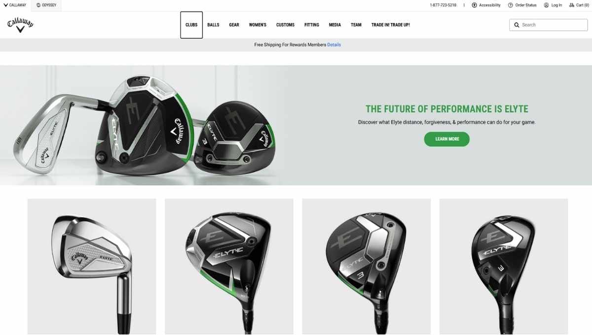Callaway Golf Club Brand Website